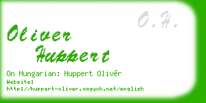 oliver huppert business card